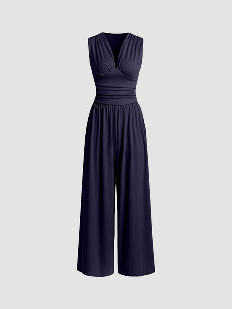 Charity Chic Sleeveless Wide-Leg Jumpsuit