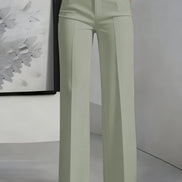 High-Waisted Straight-Leg Suit Pants