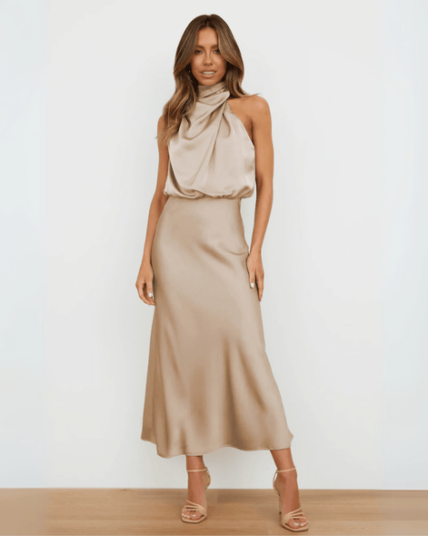 Violet Drape Maxi Dress