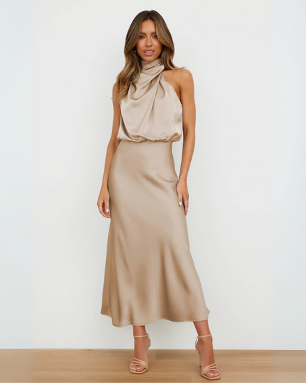 Violet Drape Maxi Dress