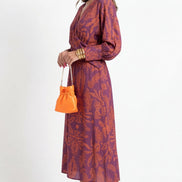 Isadora Elegant Floral Print Midi Dress