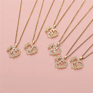 A-Z Flower Heart Necklace