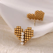 Beaded Heart Earrings