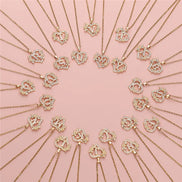 A-Z Flower Heart Necklace