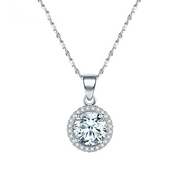Alicia Round Zirconia Pendant Necklace