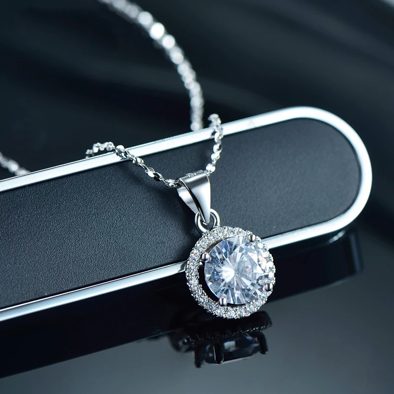 Alicia Round Zirconia Pendant Necklace