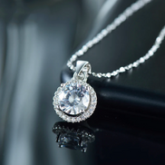 Alicia Round Zirconia Pendant Necklace
