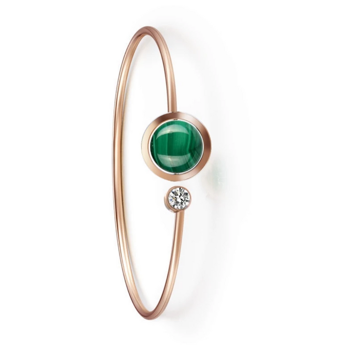 Malachite Crystal Cuff Bracelet