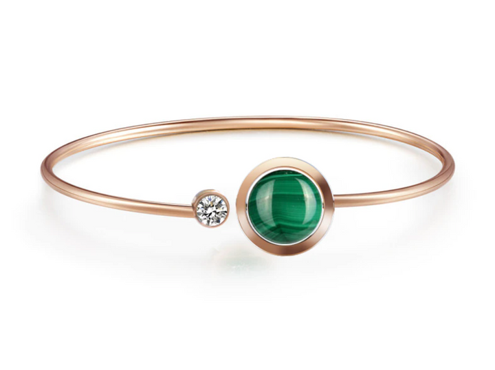 Malachite Crystal Cuff Bracelet