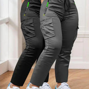 Women’s Two-Piece Drawstring Waist Work Trousers Set