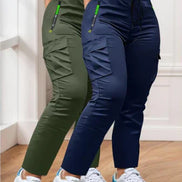 Women’s Two-Piece Drawstring Waist Work Trousers Set