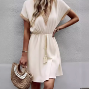 V-Neck Casual Dress