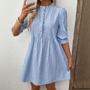 Striped Feminine Casual Dress