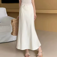 Flow Satin Midi Skirt