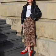 Leopard Midi Skirt