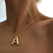 Bubble Initial Necklace