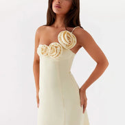 One Shoulder Backless A-Line Mini Dress