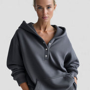 Oversized Snap-Fit Hoodie