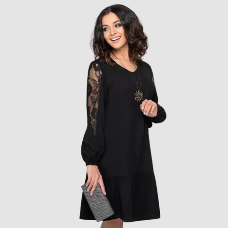 Lowri Quinn Lace Sleeve Midi Dress