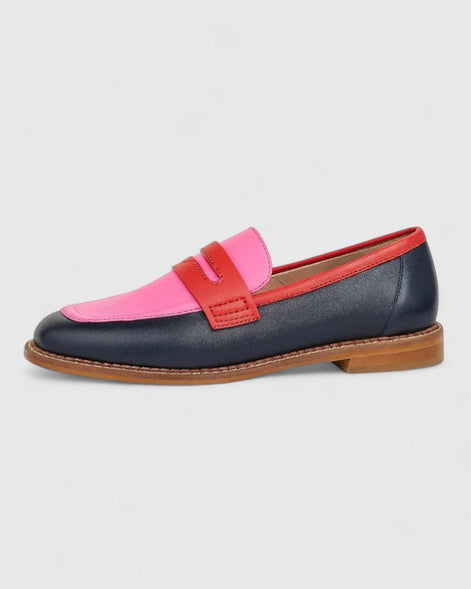 Alisette Elegant Loafers – Wide Heel Ankle Strap