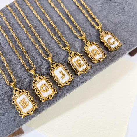 A-Z Crown Initial Necklace