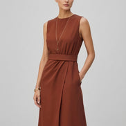 Clarimond Elegant Round Neck Dress