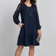 Lowri Quinn Lace Sleeve Midi Dress
