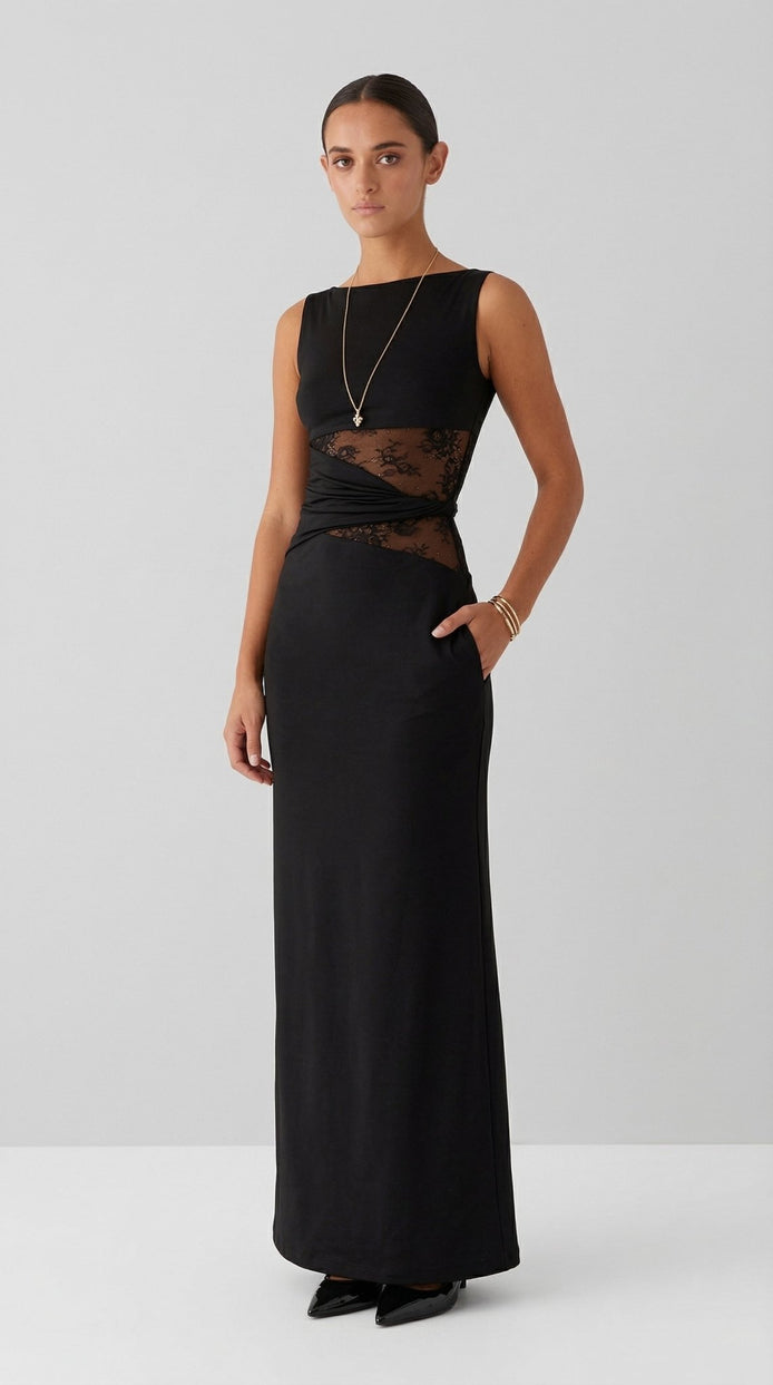Leni Sculpted Lace Dress