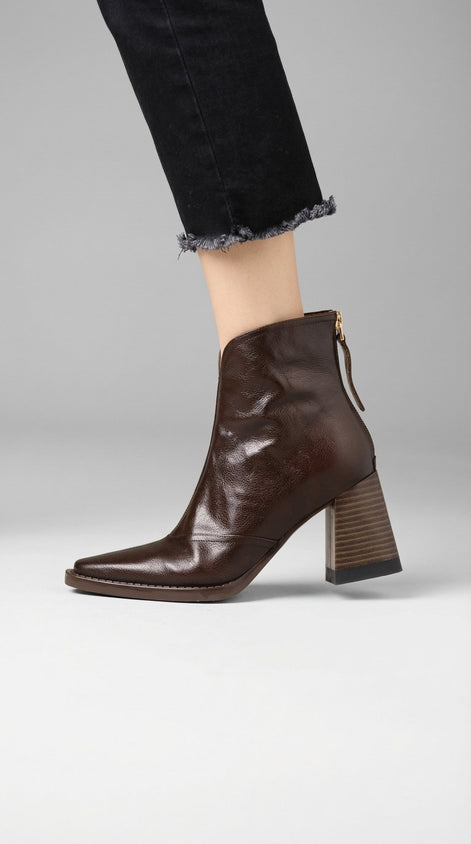 Claudia Luxury Mid-Heel Ankle Boots
