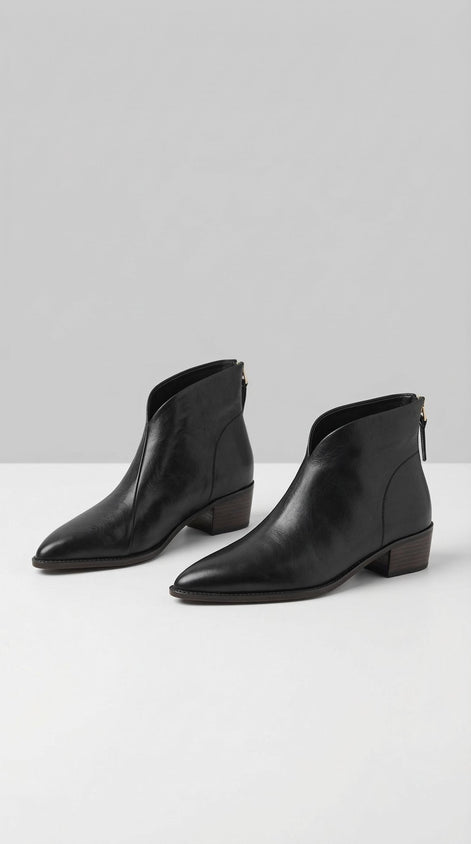 Ann Luxury Low-Heel Ankle Boots