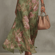 Sophia Floral Maxi Halter Dress