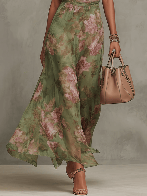 Sophia Floral Maxi Halter Dress