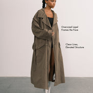 Cotton Oversized Trench Coat