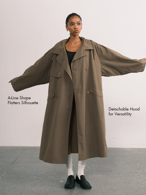 Cotton Oversized Trench Coat