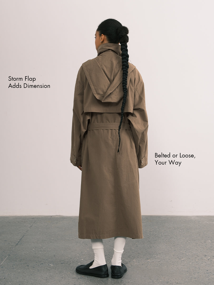 Cotton Oversized Trench Coat