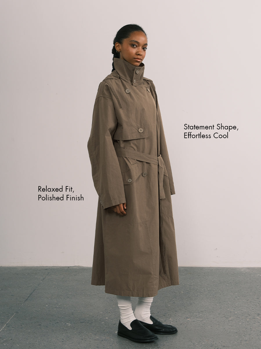 Cotton Oversized Trench Coat