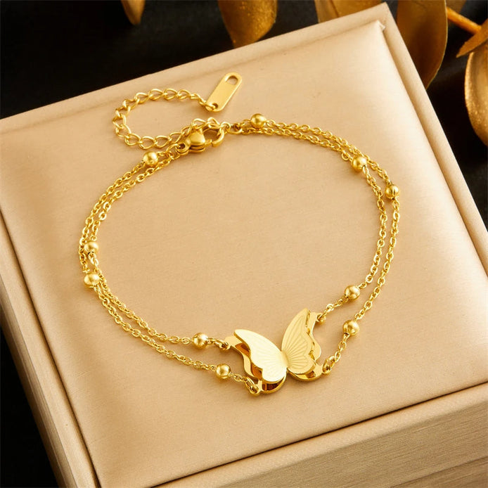 Bilayer Butterfly Bracelet