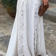 Boho Lace Patchwork Maxi Skirt