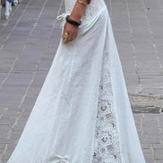 Boho Lace Patchwork Maxi Skirt