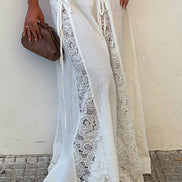 Boho Lace Patchwork Maxi Skirt
