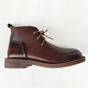 Leather Oxford Ankle Boots