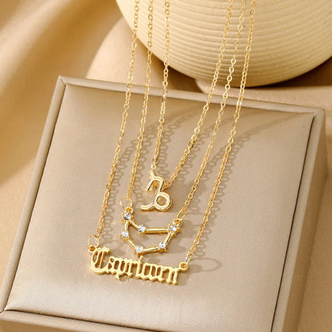 3 PCS Constellation Pendant Necklace