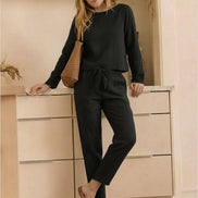 Cotton-Linen Monochrome Two-Piece Set