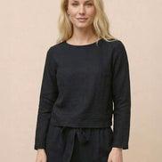 Cotton-Linen Monochrome Two-Piece Set