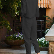 Cotton-Linen Monochrome Two-Piece Set