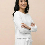 Cotton-Linen Monochrome Two-Piece Set