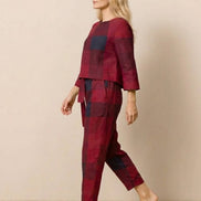 Cotton-Linen Monochrome Two-Piece Set