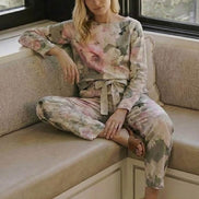 Cotton-Linen Monochrome Two-Piece Set
