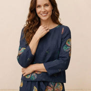 Cotton-Linen Monochrome Two-Piece Set