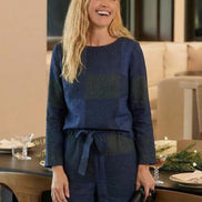 Cotton-Linen Monochrome Two-Piece Set